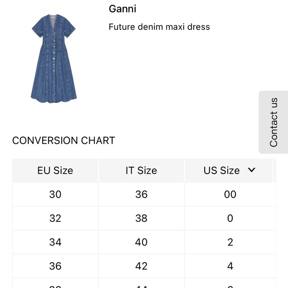 GANNI Future Button Front Organic Cotton Blend Denim Maxi Dress - Picture 8 of 11